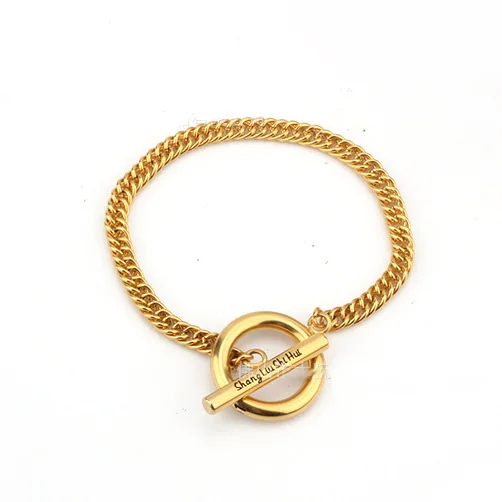 
Duoying OEM pulseras joyas adjustable simple bracelet men minimalist chain bracelet stainless steel gold plated bracelet 