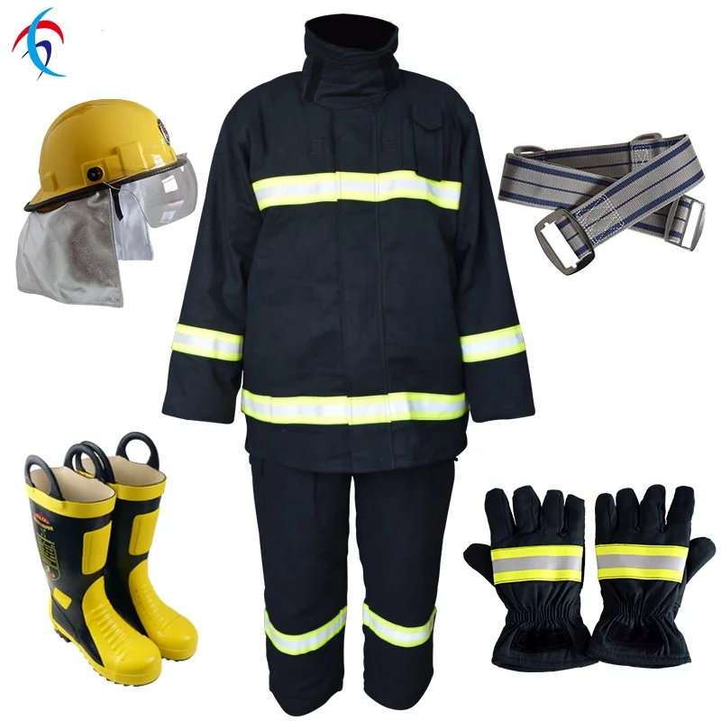 2024 Factory New Design Fire Fighting Clothing Fireman Suit for Fire Rescue Winter Fire Fighting