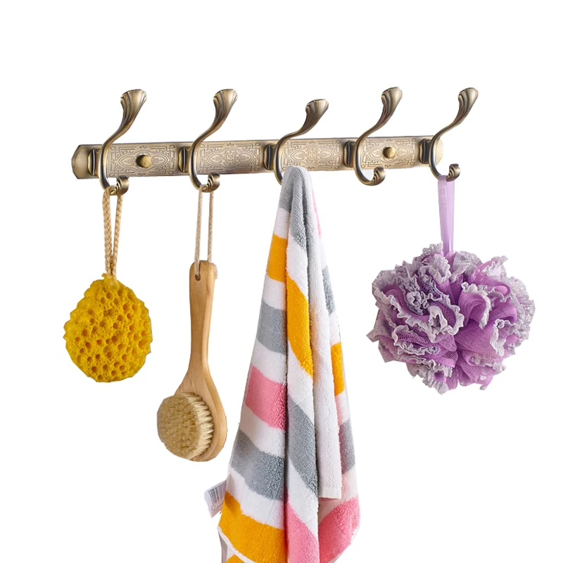 Zinc Alloy 3-8 Robe Hook Clothes Hook Rack Chrome Bronze Golden