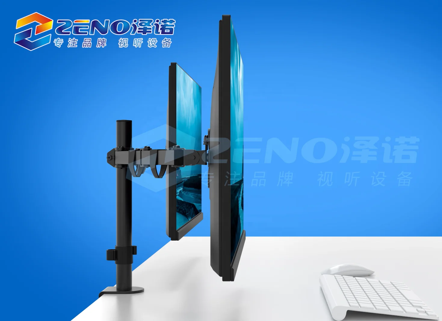 Monitor Arms Adjustable Dual Monitor Desk Stand Mount Heavy Duty Height Adjustable Arms Fit 2 Computer Screens