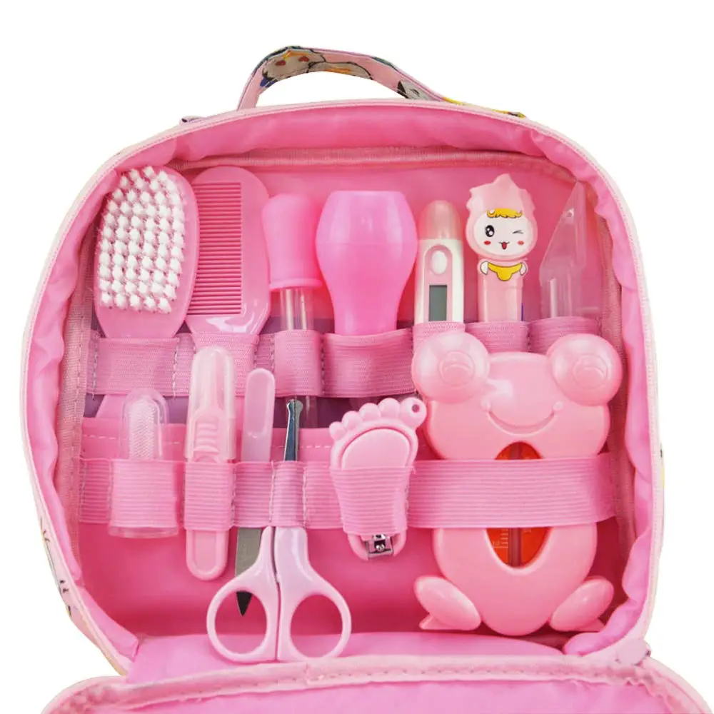 Infant Baby Grooming Tools Newborn Manicure Set Baby Healthcare Nail Hairbrush Tool Set 13PCS Baby Grooming kit