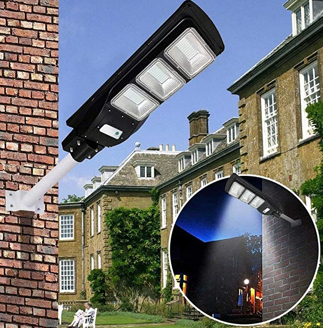 Great Price solar street light with pole battery sensor for outdoor activity