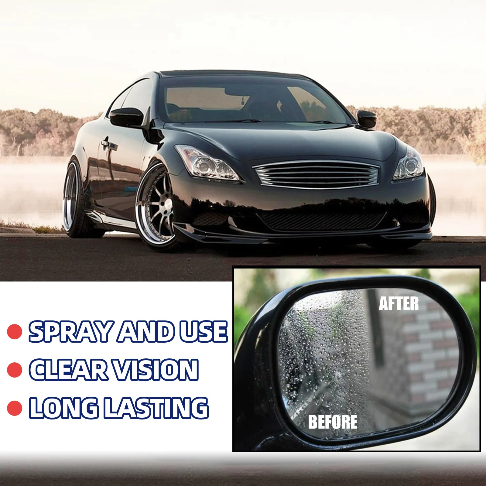 Car windshield mirrors waterproof coating spray use glass antifogging agent rain repellent spray