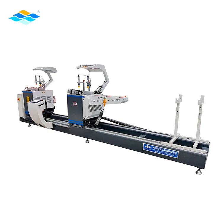 Aluminum and Pvc Sliding Window Door Frame Profile Cnc Double Head Cutting Saw Machine