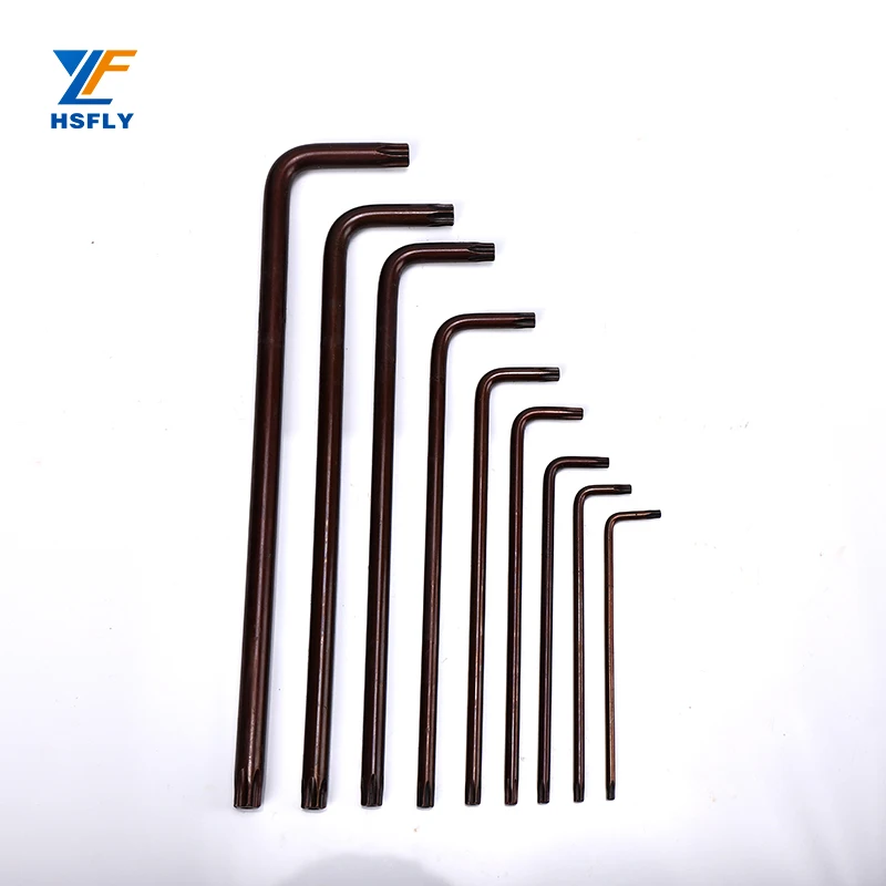 Plated Hand Tool Hollow Torx Wrench Allen Keys Security Torx T15 Wrench