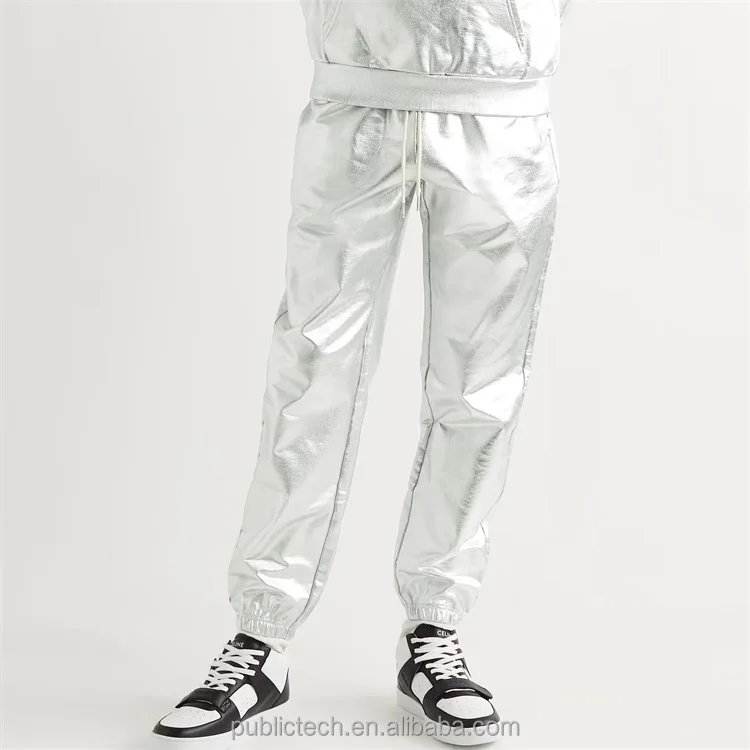 Custom streetwear reflective track workout running jogger sweat pants for men