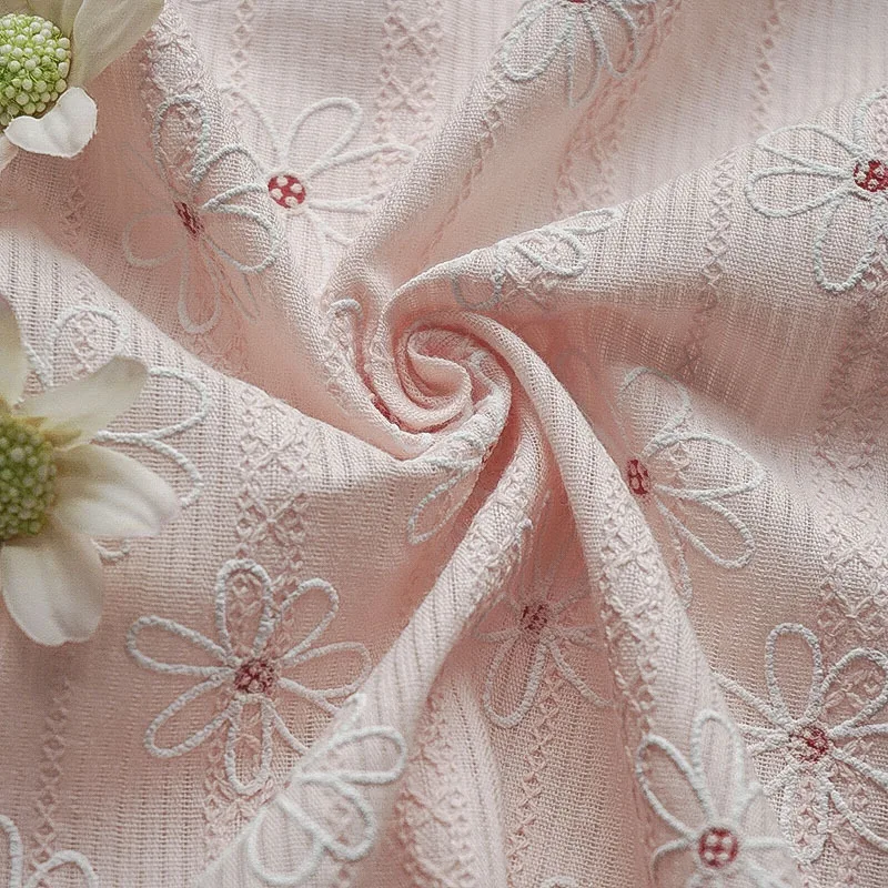 
Yarn Dyed Floral Dobby Cotton Blouse and Dress Fabric 