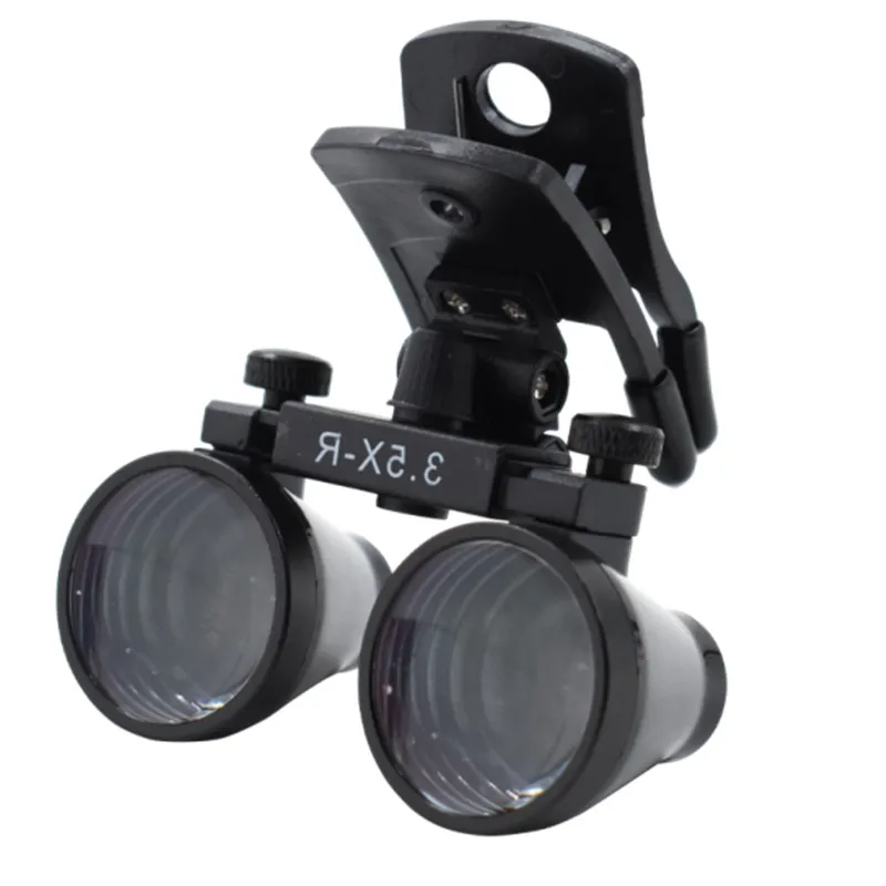 Movable Binocular Dental Loupes 2.5X 3.5X Coated Optical Lens with Clip Magnifying Glass Galilean Dental Magnifier