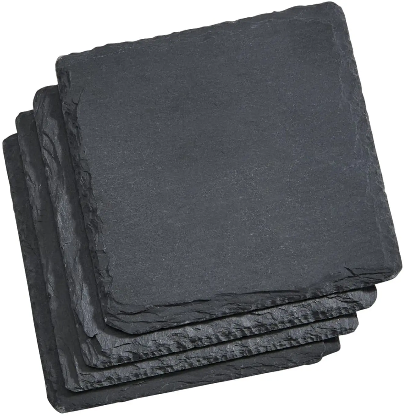 custom sublimation blank square slate stone coaster cup mat natural slate coasters