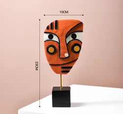 Creative Human Face Head Statue Abstract Human Face Sculpture Character Sculpture for Home Living Room Bed Room Decoration