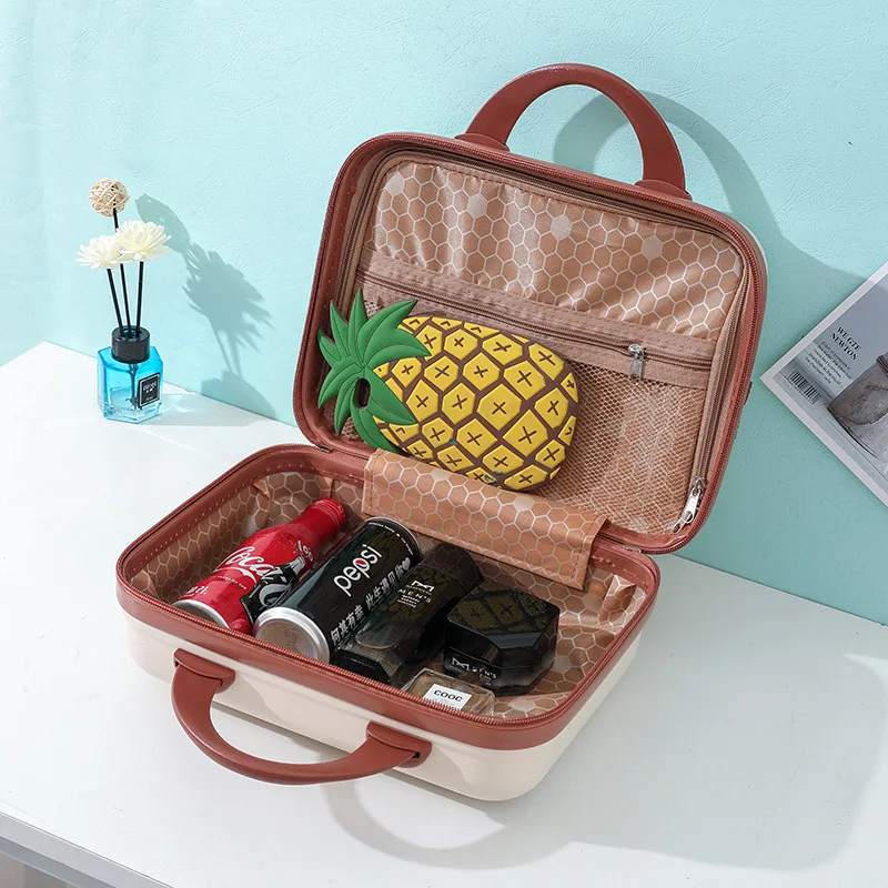 High Quality Children Mini Luggage Case Handbag Portable 14 Inch Cosmetic Makeup Organizer Suitcase Gift Box Hard Shell