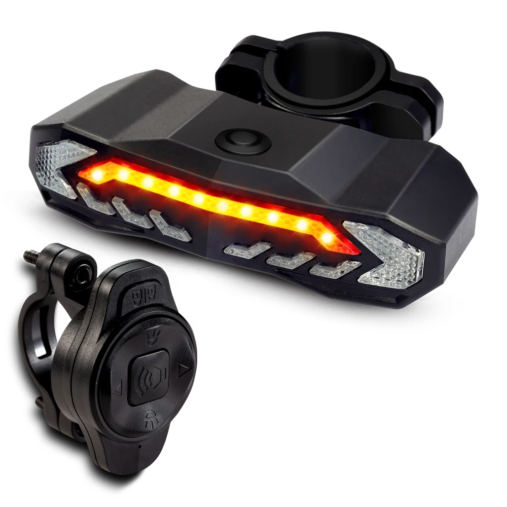 7 levels sensitivity cycling motorcycle turn tail light USB-C charge Low battery indicator electric led led lights for bike