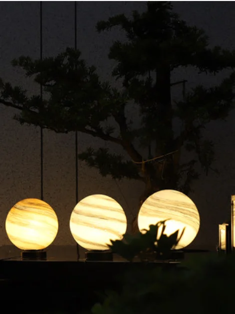 New creative design ip165 waterproof landscape courtyard yellow planet blue planet LED indoor and outdoor decorative night light