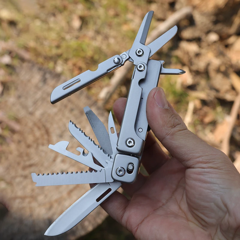 GHK New Design Detachable 13 in 1 Multi-Functional Swiss Pocket Knife Outdoor Gift Multi-Tools