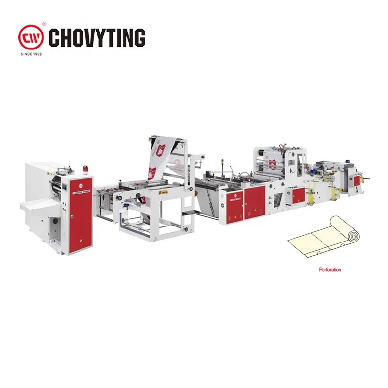 high productivity CW-1000SPG draw tape garbage bag on roll plastic bag making machine for supermarket