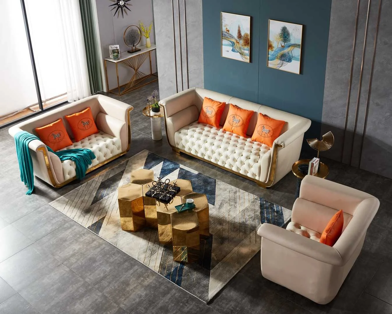 Best selling European High quality classic sofa Italy latest living room set design Sofa set furniture