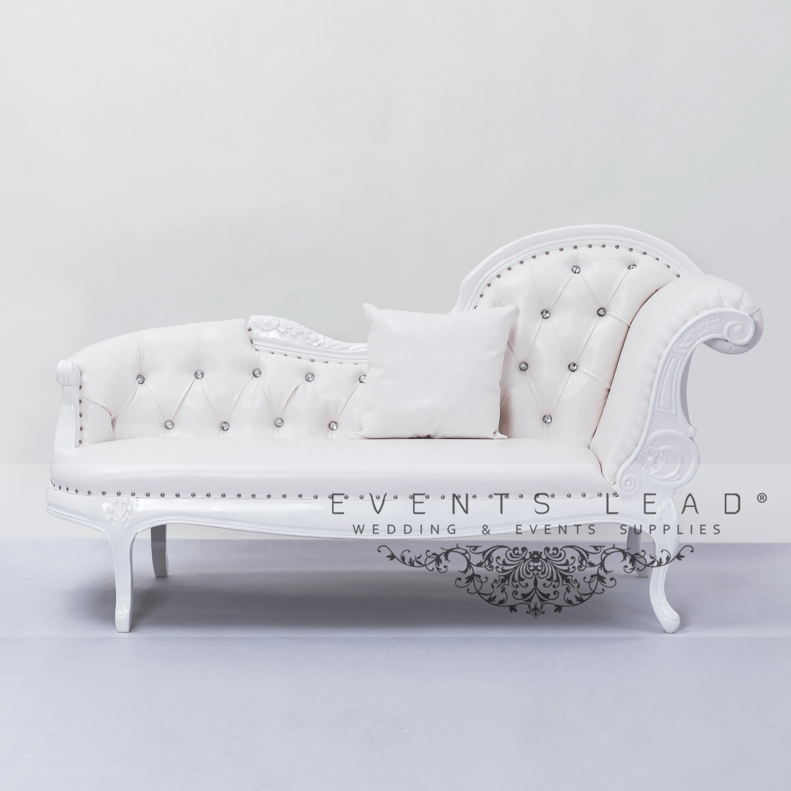 Latest Designed High Quality Event Furniture Noble Elegant White Acrylic Wedding Sofa