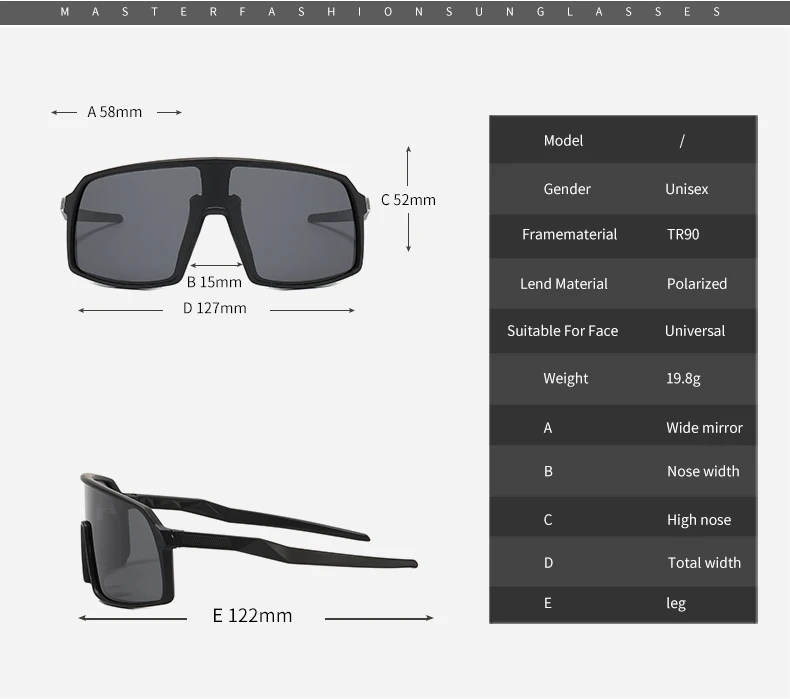 XSY8231 Kids Polarized Squared Lens Men Women Riding Cycling Sport Glasses