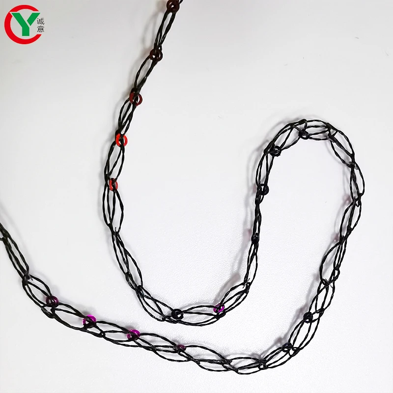 Fancy yarn factory wholesale color sequin polyester yarn cone hand knitting machine braiding shiny skirts