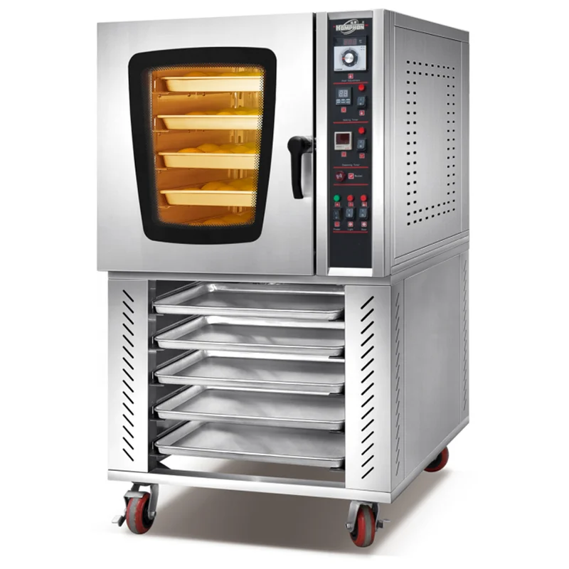 5 Trays Stainless Steel Bread Electric Industrial Convection Ovens Complete Bakery Equipment