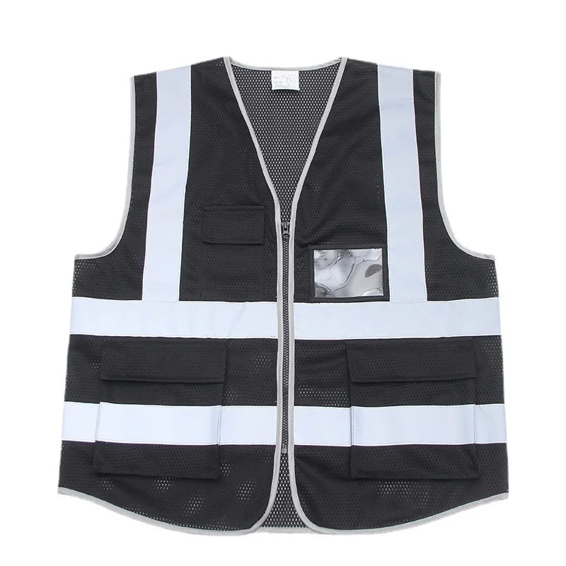 Zippered Multi-pocket Reflective Vest High Visibility Various Traffic Construction Customizable jacket Reflective