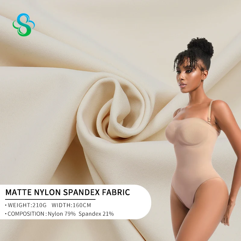 Weft 4 Way Stretch Knit swimwear Body Shaper Fabric Double Jersey Wicking Nylon Spandex Fabric Supplier For yogawear sports bras