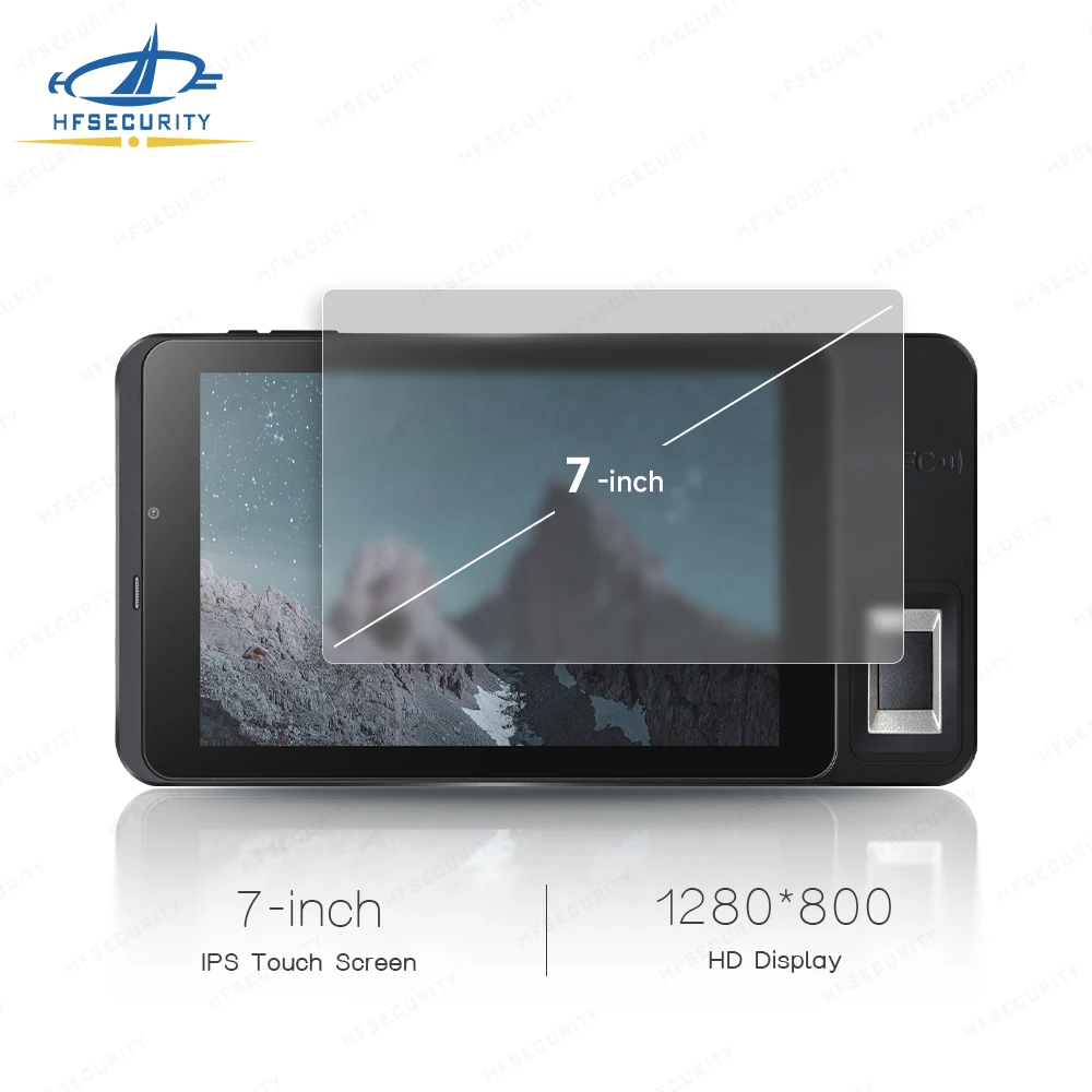 HFSecurity FP07 Slim Camera Face Recognition Fingerprint Handheld Industrial Tablet with mobile app Rugged Tablet