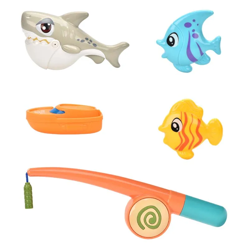 2024 новые детские игрушки для ванной набор плавательных животных рыбалки