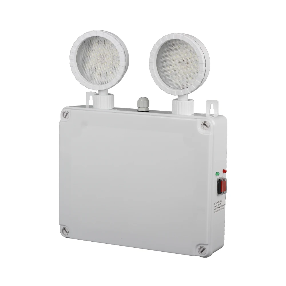 Non-Maintained LED Two Head Emergency Light Commercial Emergency Lights With Battery Backup