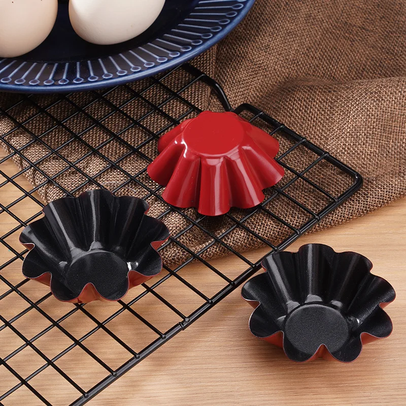 Cross-border medium flower egg tart Portuguese tart mold Chrysanthemum Flower fruit pie pan Cake mold Food grade FDA baking pan