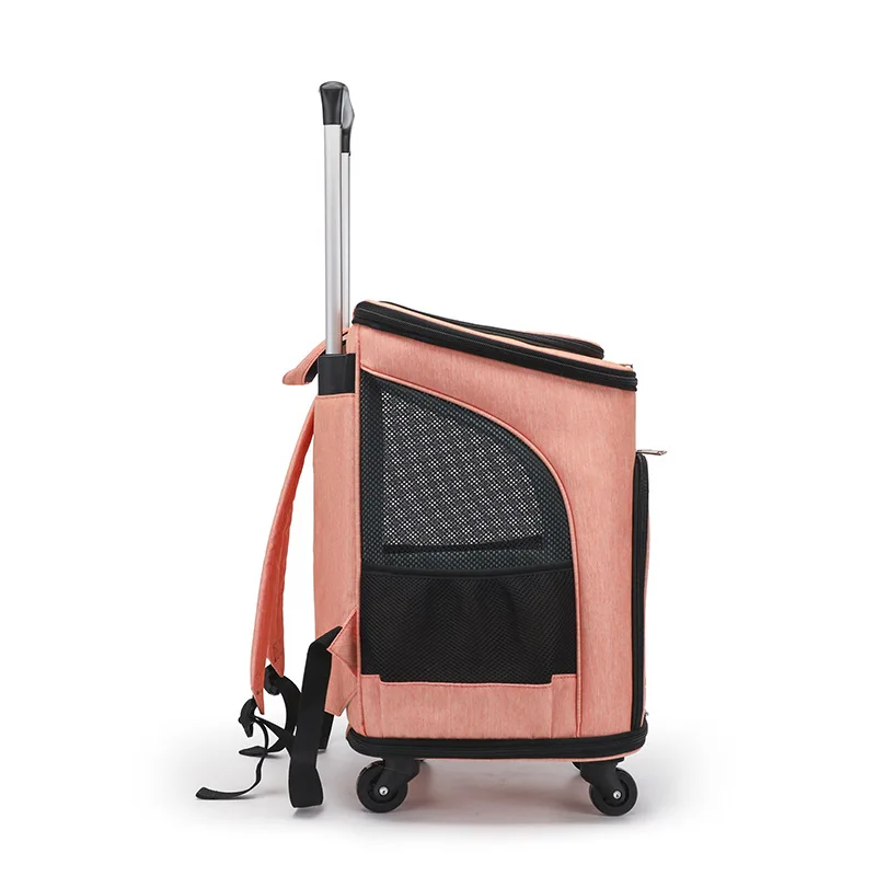 Pet trolley case portable Omni Wheel Multi-function cat cage dog carrier abrasion resistant