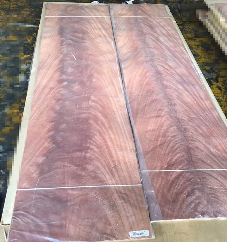 Competitive Price  AA Grade 0.6Mm  Mahogany  Crotch  Wood Veneers  Sliced Cut  Crotch Veneer