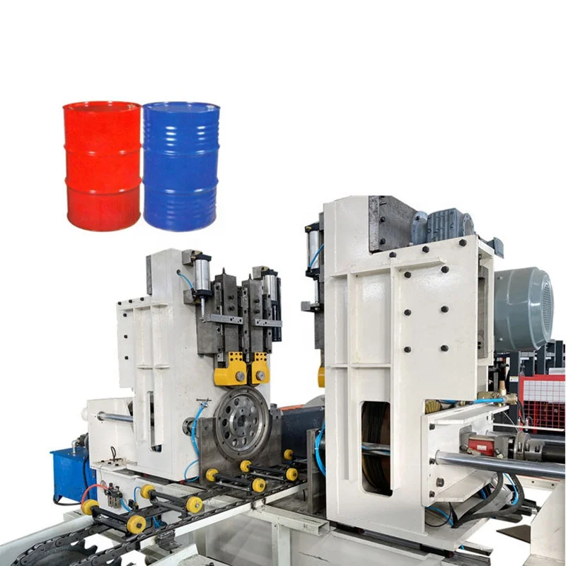 Fully Automatic 55 Gallon Steel Barrel Production Line / Steel Drum Making Machine