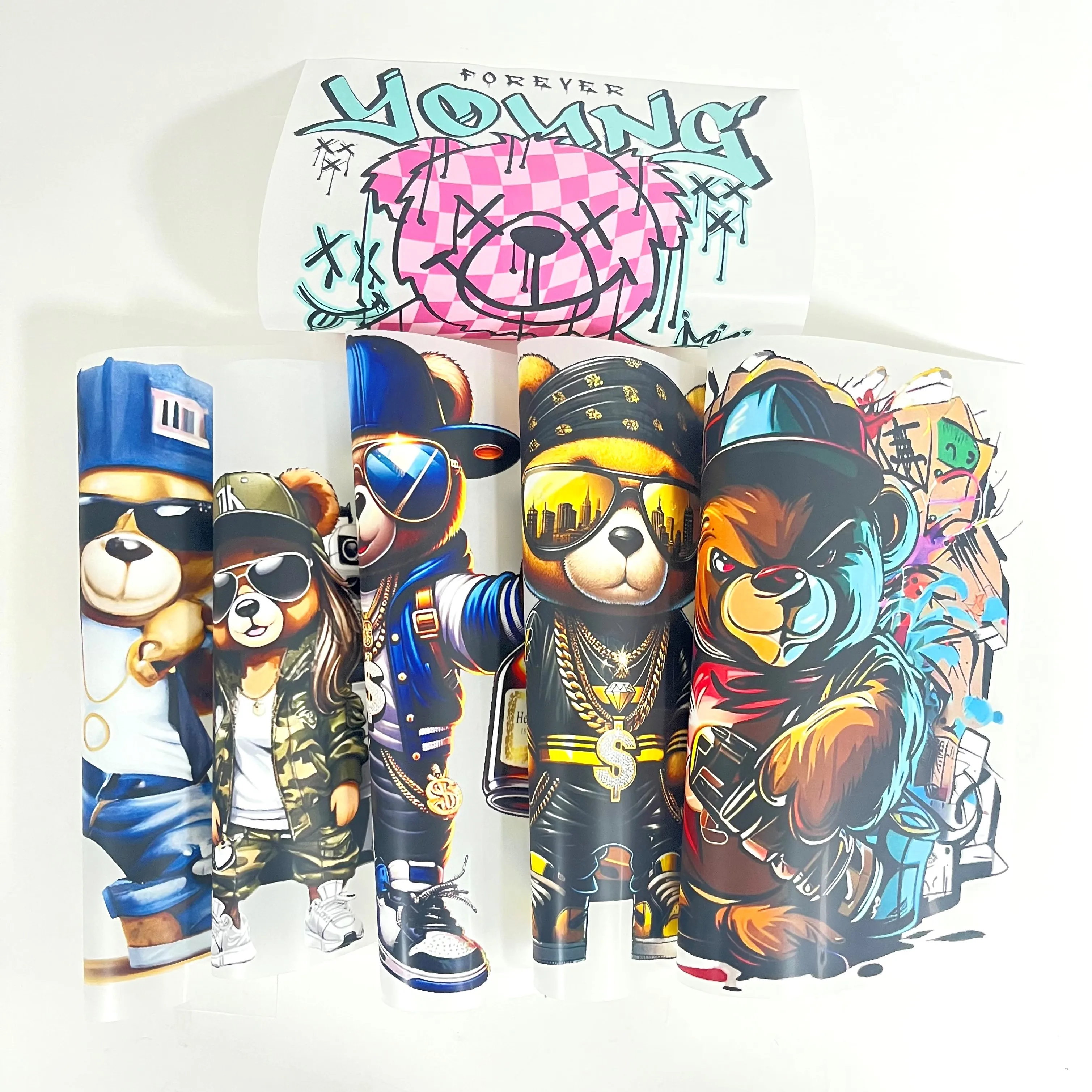 Custom in vogue Heat Transfer Logo Vinyl Heat Transfers clothing labels DTF Heat Transfer Designs Ready To Press For T Shirts