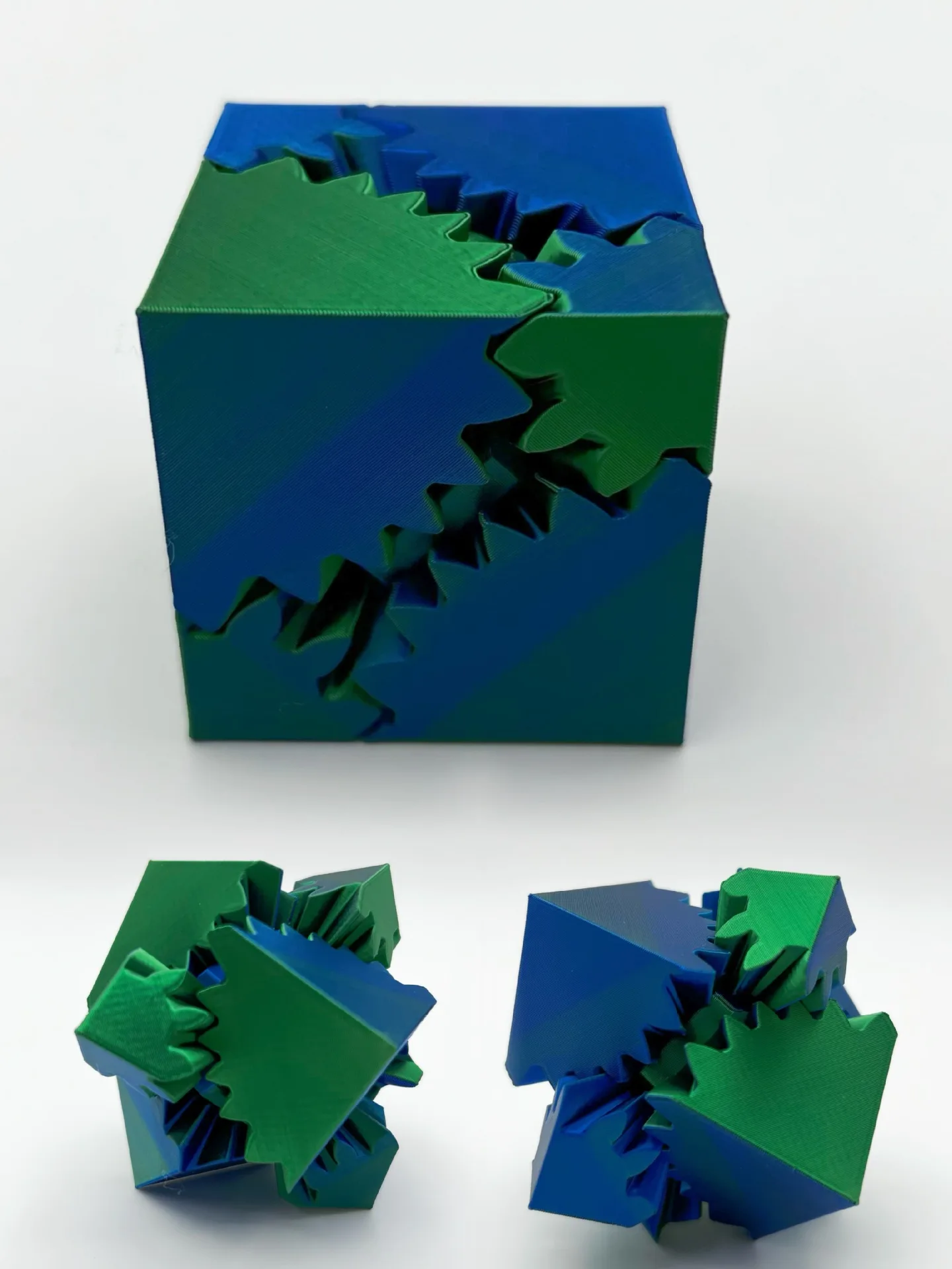 3D Printed Fidget spine Gear Cube  Stress Anxiety Relief Toys Fidget Toy