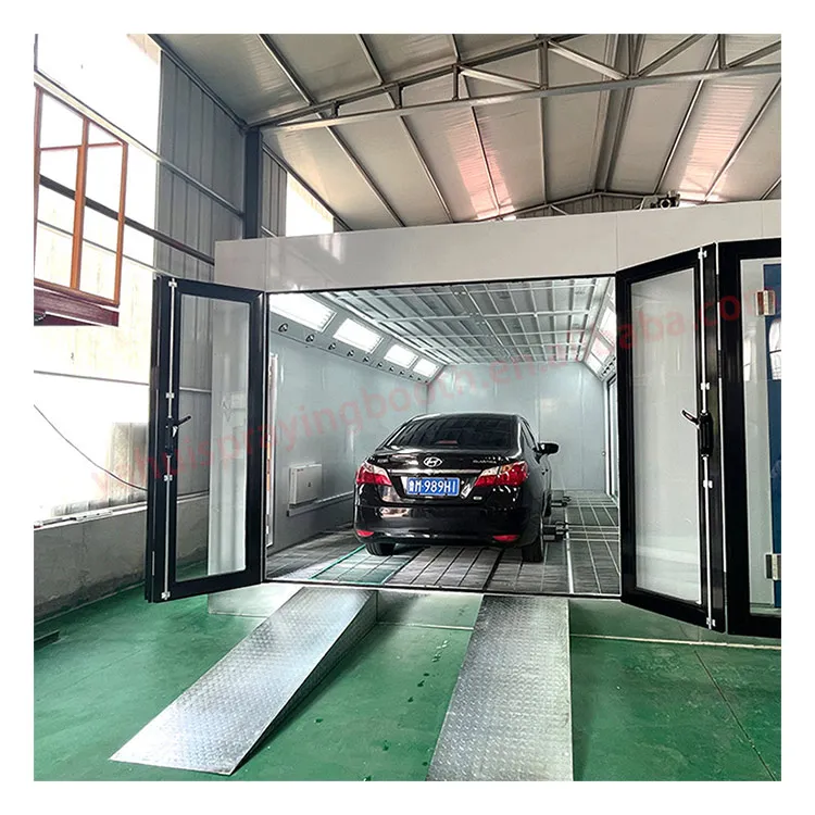 Factory Price Glass Material Door Auto Maintenance Painting Equipment Spray Paint Booth Mist Treatment Garage Equipment
