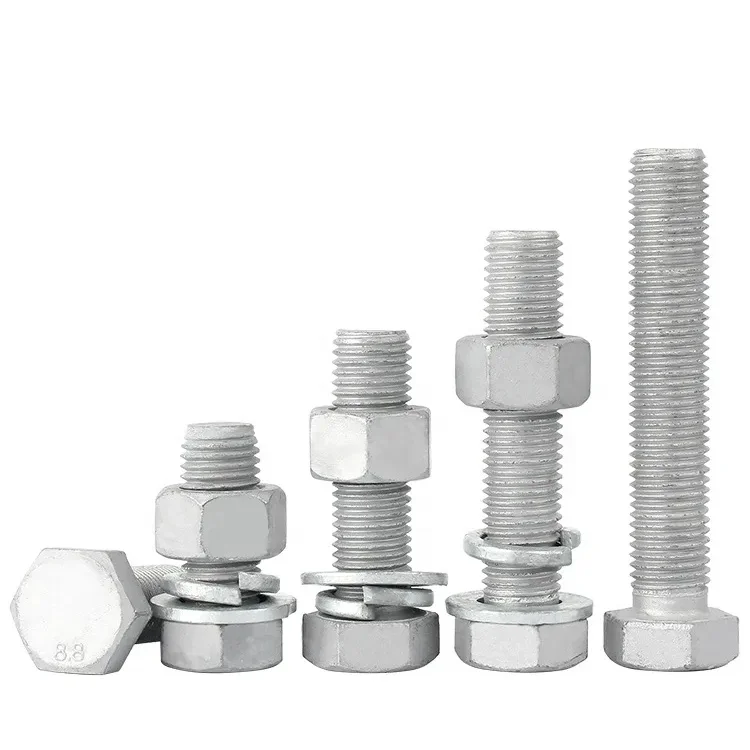 handan HDG fastener hex bolt and nut carbon steel stainless steel used for building machine wholesale DIN933/DIN934