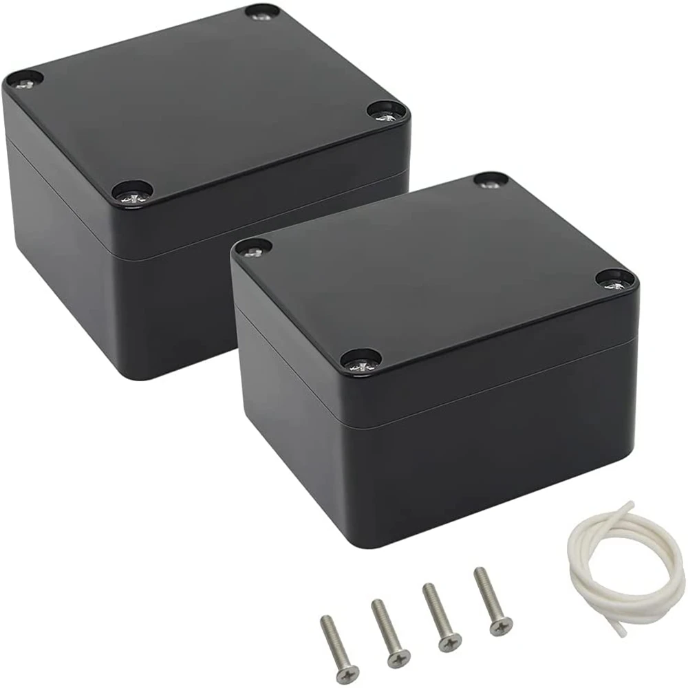 ABS Black Waterproof Junction Box Plastic Enclosure Box Electronic Instrument Case Electrical Project Outdoor Junction Box