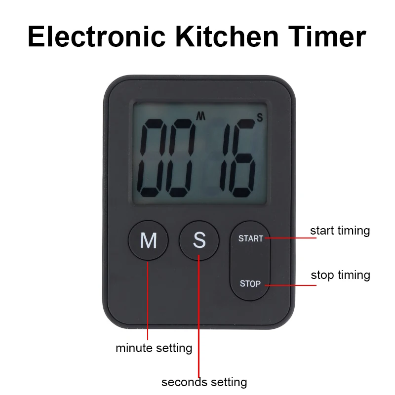 Minuterie de kitchen Cronometro cozi Kuchenuhr обратный отсчет небольшой переключатель садовый водный кухонный таймер маленький