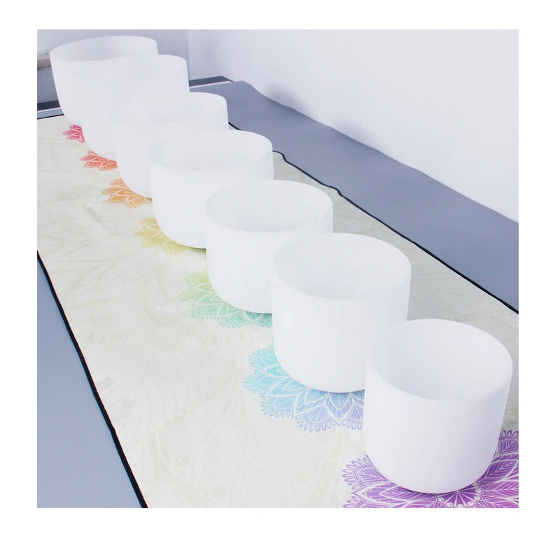 SIHE crystal singing bowl sound healing therapy C D E F G A B Note 99.99% purity clear quartz bowl for meditation 432hz 440hz