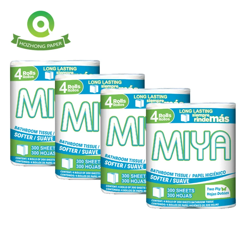 2 ply type and standard roll size individually wrapped embossed toilet tissue paper roll