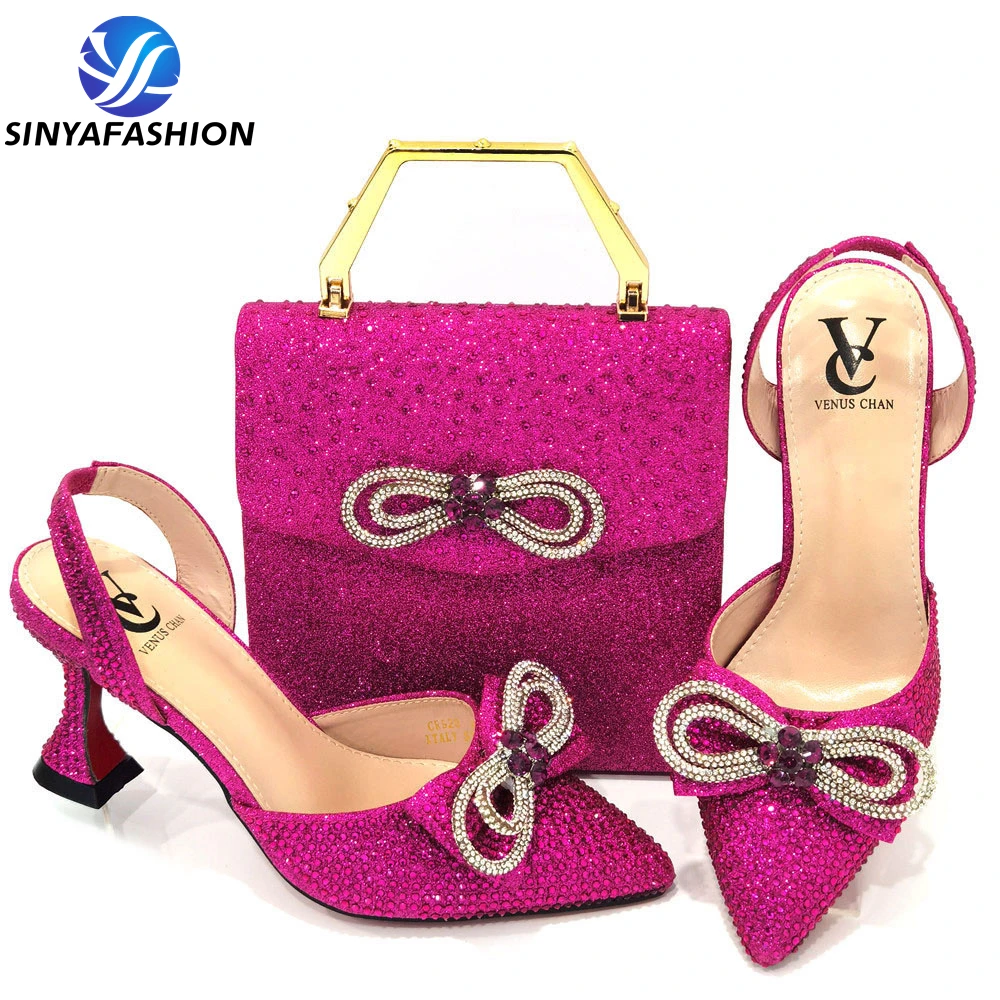 High Quality Matching Shoes And Bags Set Beautiful Italian Shoes Women Handbag To Match Party Wedding Shoes Bags