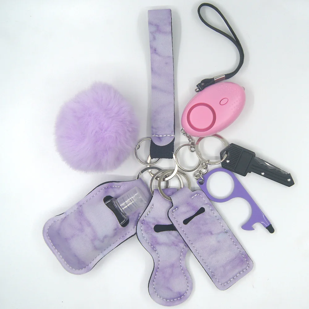 Изготовленным на заказ логосом личной безопасности выживания для женщин сигнализации Перцовый баллончик оконный брейкер, набор для самообороны брелок