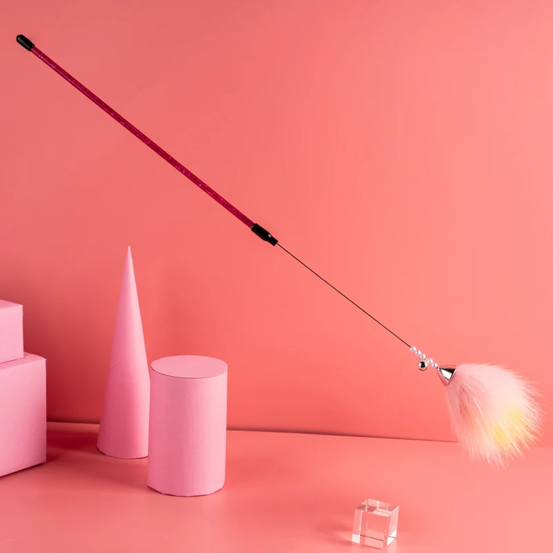 Высококачественная Удочка из натурального Лисьего меха для кошек