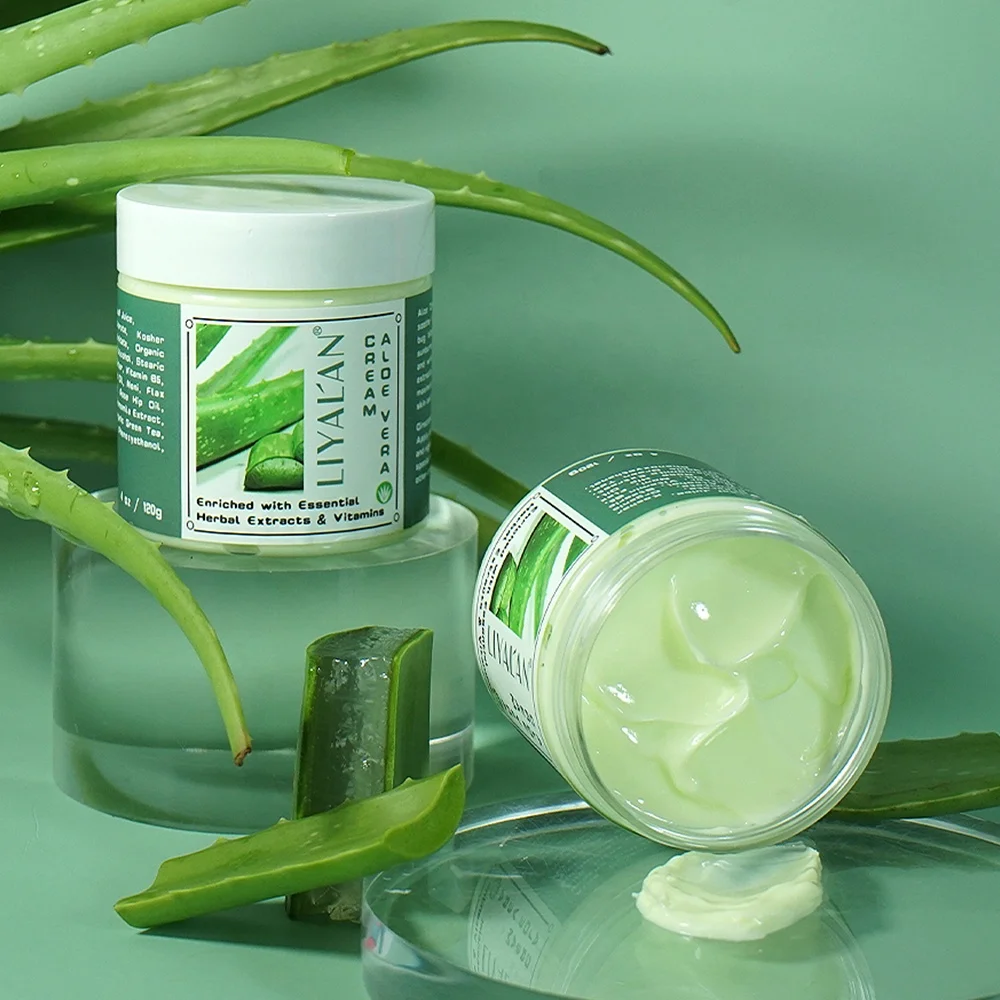 Vegan Organic Anti Aging Aloe Cream After Sun Repair Soothing Moisturizing Whitening Aloe Vera Face Cream