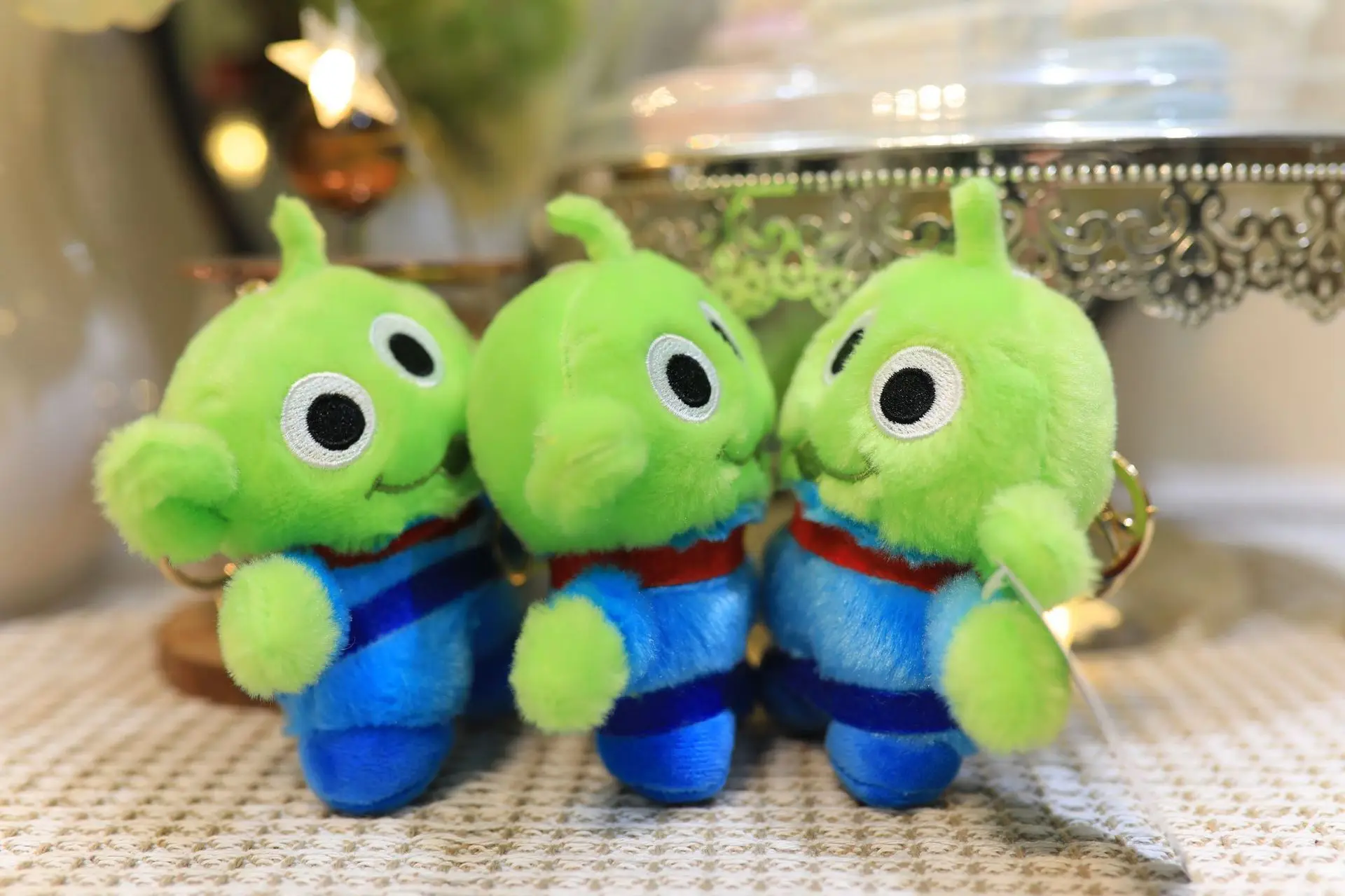 Wholesale 12cm Toy Story Aliens Plush Keychain Cute Stuffed Plush Pendant