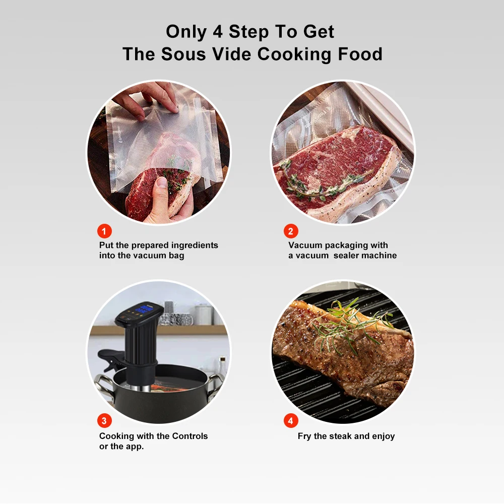 Best Sous Vide Wifi App Control Accurate Vacuum Cooking Digital Timer Immersion Circulator Heater Culinary Cookers Thermal