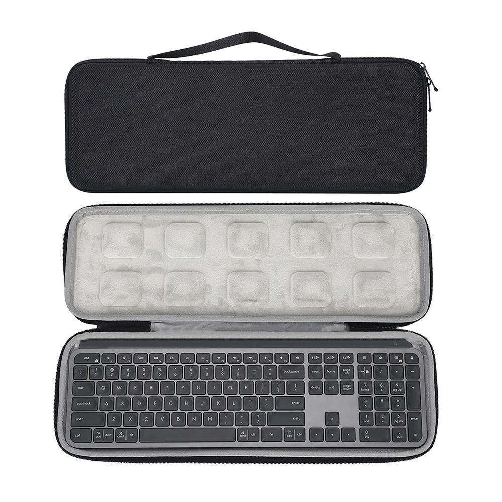 Fumao Hard Case for Logitech MX Keys Advanced Wireless Illuminated Keyboard, Carrying Storage Bag - Black