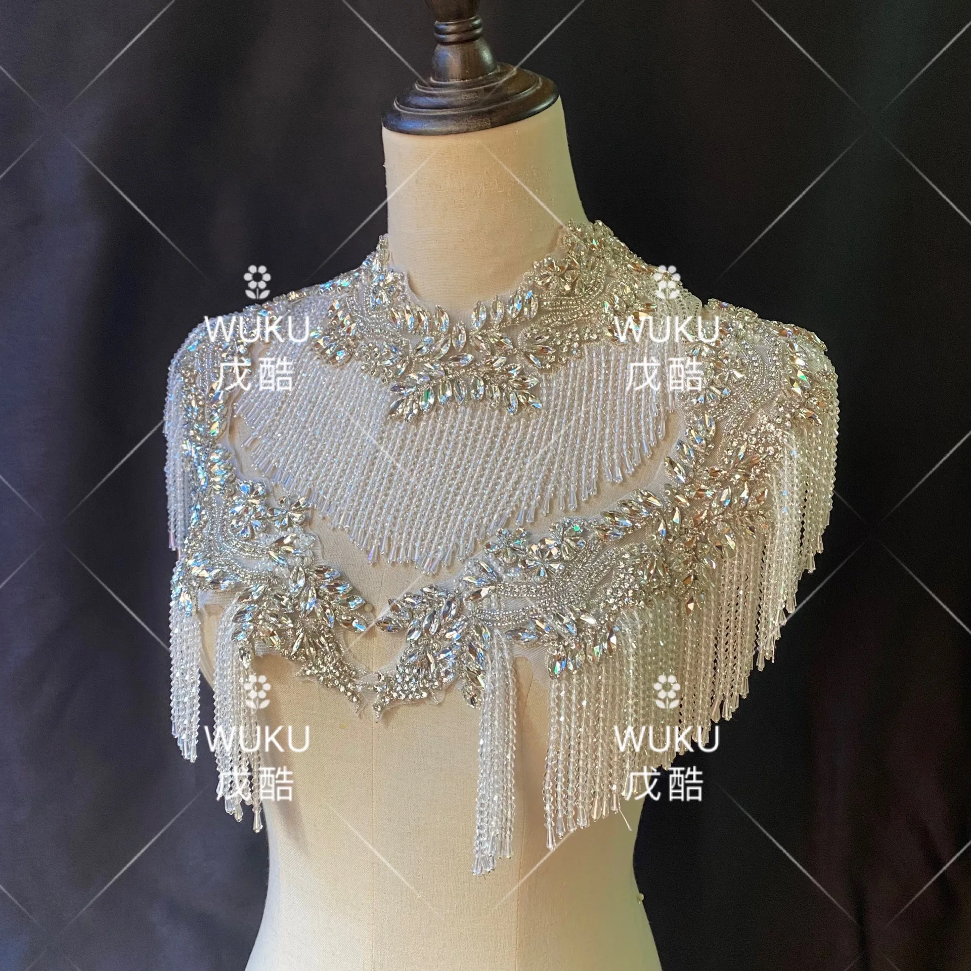 wuku 2020 decoraticollar necklace applique with tassel trims