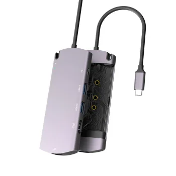 Toll Free USB HUB with 4K HD Media USB 3.0 1000M LAN for Laptop Macbook M.2 SSD Enclosure for 2230 2242 2260 2280